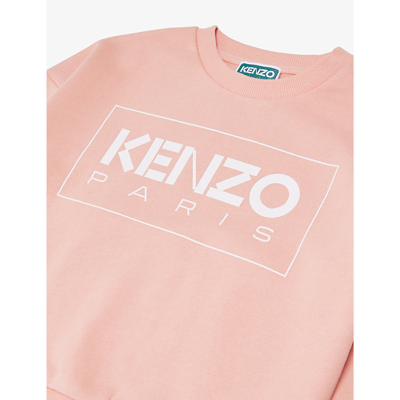 Kenzo Logo-print Crew-neck Sweatshirt In Nude