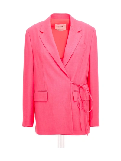 Shop Msgm Wallet Blazer Jacket