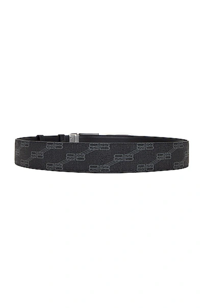 Shop Balenciaga Belt In Black & Grey