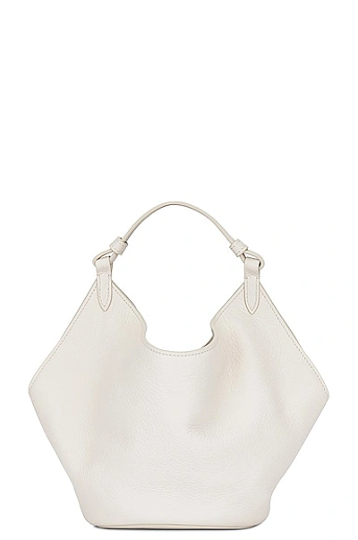 Shop Khaite Lotus Mini Bag In Off White
