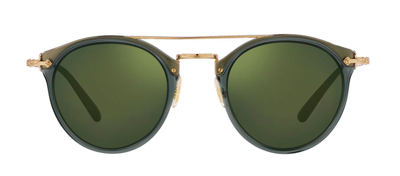 Shop Oliver Peoples 0ov5349s 15476r50 Round Sunglasses In Green