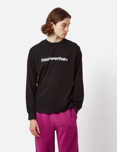 Shop Thisisneverthat T-logo Long Sleeve T-shirt In Black