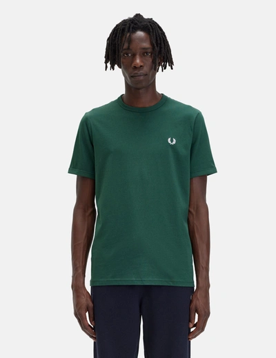 Shop Fred Perry Ringer T-shirt In Green