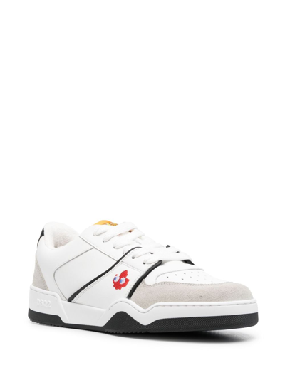 Shop Dsquared2 X Pac-man Panelled Low-top Sneakers In White