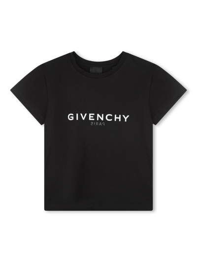 Shop Givenchy Logo-print Round-neck T-shirt In Schwarz