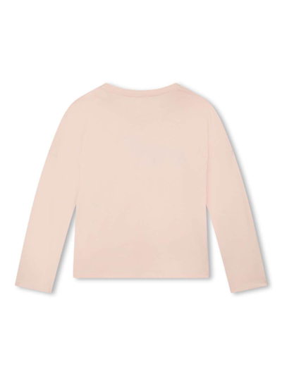 Shop Chloé Logo-print Round-neck T-shirt In Nude