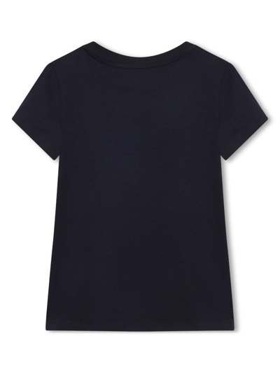 Shop Lanvin Enfant Logo-print Round-neck T-shirt In Schwarz