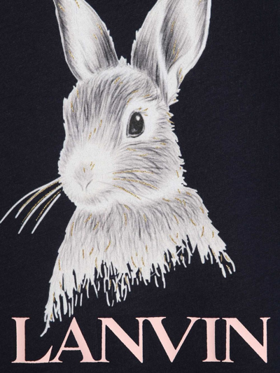 Shop Lanvin Enfant Logo-print Round-neck T-shirt In Schwarz
