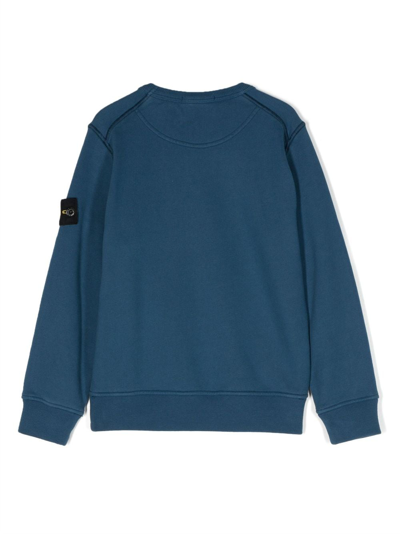 Stone Island Compass-badge Cotton Sweatshirt In V0022