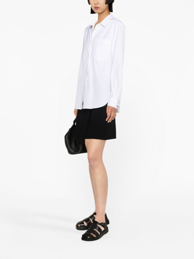 Shop Aspesi Long-sleeve Cotton Shirt In Weiss