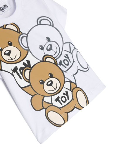 Shop Moschino Teddy Bear-print T-shirt In Weiss