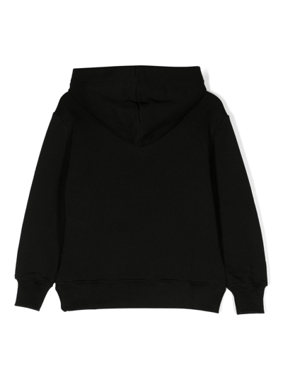 Msgm Logo-print Cotton Hoodie In Schwarz