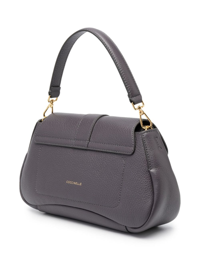 Shop Coccinelle Himma Leather Tote Bag In Grau