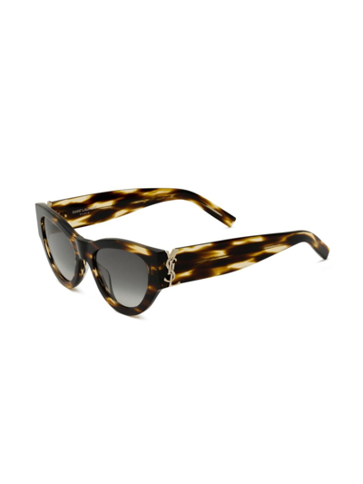 Saint Laurent Sl M94 Cat-eye Sunglasses In Braun