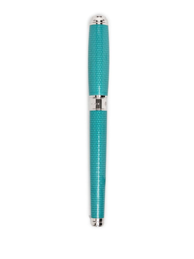 St Dupont Line D Large Fountain Pen In Blau