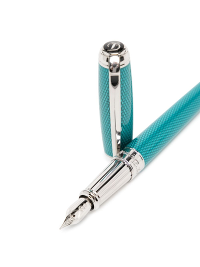 St Dupont Line D Large Fountain Pen In Blau