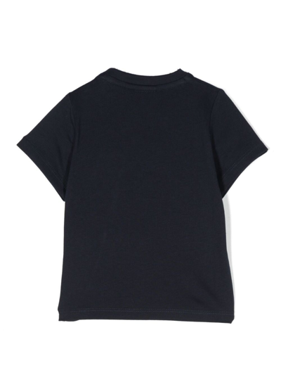 Shop Bosswear Logo-embossed Cotton T-shirt In Blu