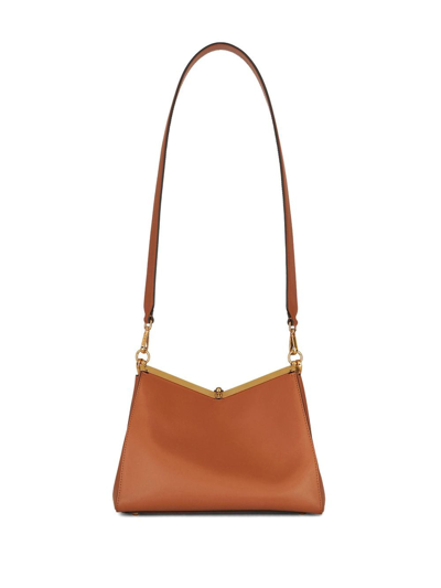 Etro Vela Leather Clutch Bag In Braun