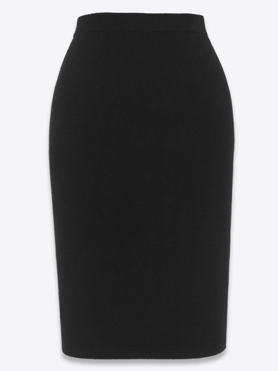Saint Laurent Women's Stretch Pencil Skirt In Schwarz