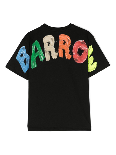 Shop Barrow Logo-print Cotton T-shirt In Schwarz