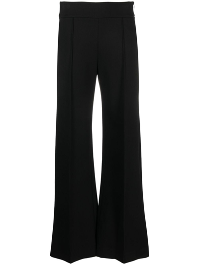 Shop Dorothee Schumacher High-waisted Wide-leg Trousers In Black