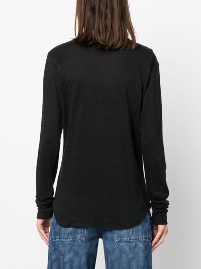 Isabel Marant Étoile Linen Top In Black