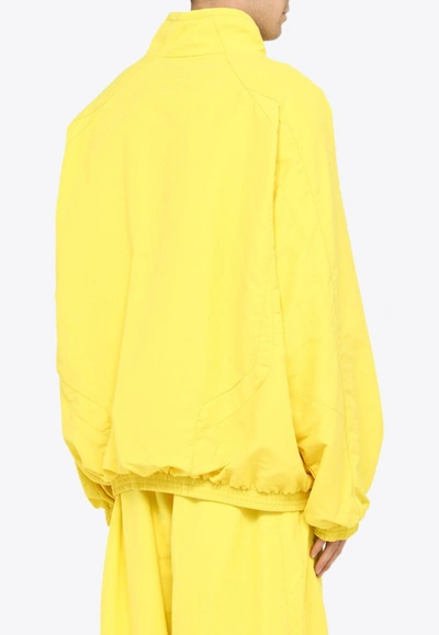 Shop Balenciaga 3b Sports Icon Track Jacket In Yellow
