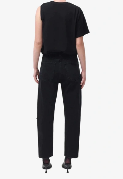 Agolde Nico High Rise Skinny Jeans In Cassette In Black