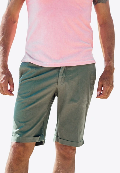 Shop Les Canebiers Aiguiers Chino Shorts In Khaki