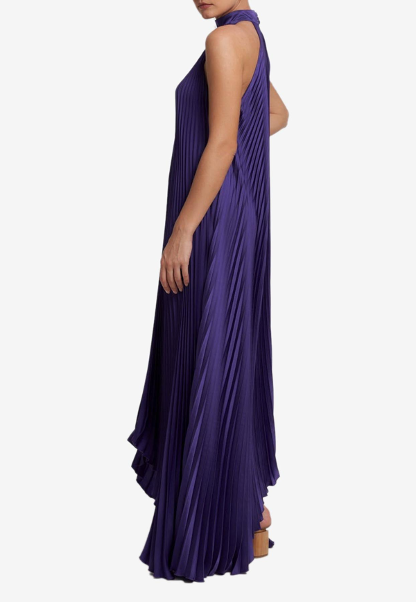 L#39;IDÉE Deluxe pleated maxi dress - Purple