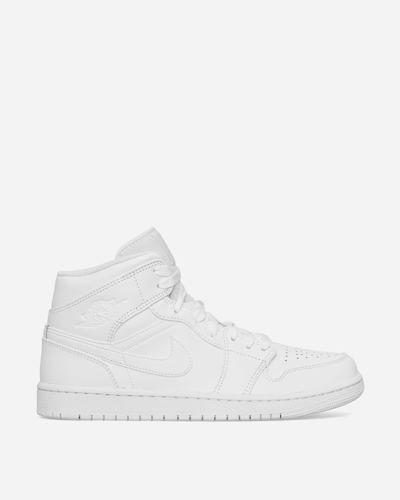 Shop Nike Air Jordan 1 Mid Sneakers Triple In White
