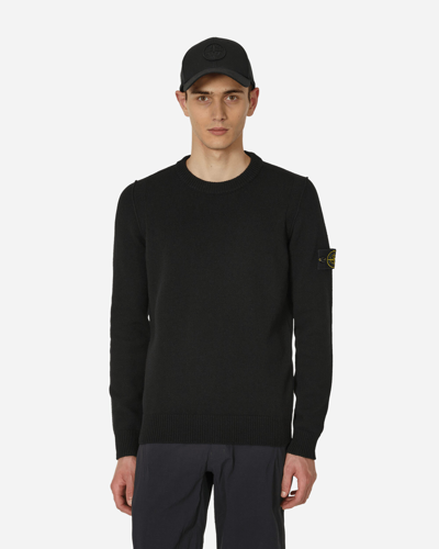 Shop Stone Island Wool Crewneck Sweater In Black