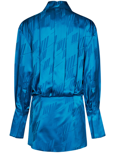 Shop Attico The  ''silvye'' Mini Dress In Blue