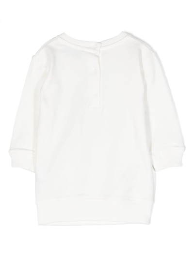 Shop Moschino Teddy Bear-motif Sweatshirt Dress In White