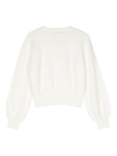 Shop Twinset Logo-plaque Jumper In White