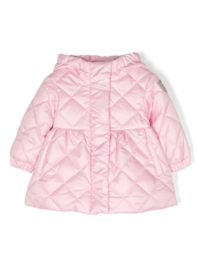 Shop Monnalisa Logo-patch Padded Jacket In Pink