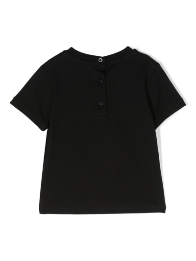 Shop Balmain Logo-embossed Cotton T-shirt In Black