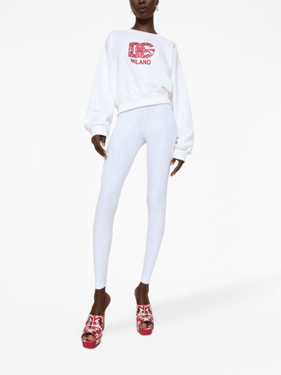 Shop Dolce & Gabbana Logo-print Sweatshirt In White