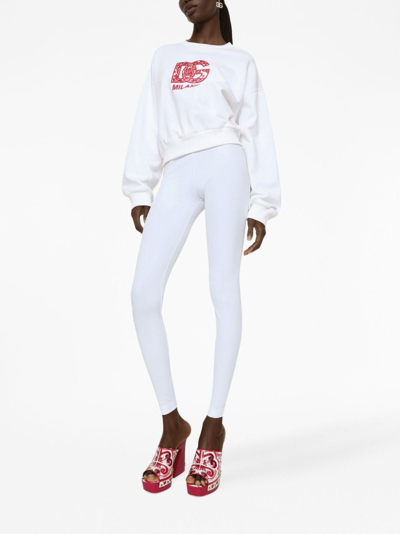 Shop Dolce & Gabbana Logo-print Sweatshirt In White