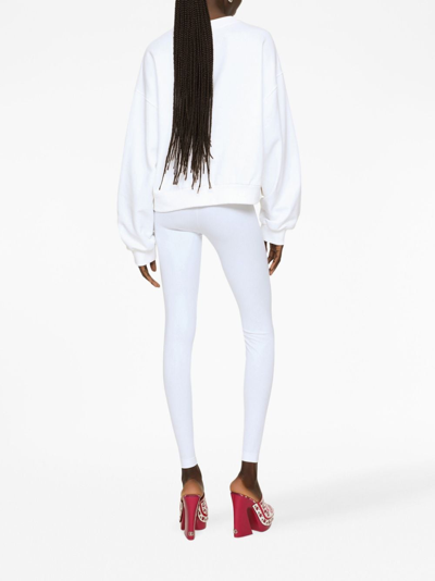 Shop Dolce & Gabbana Logo-print Sweatshirt In White
