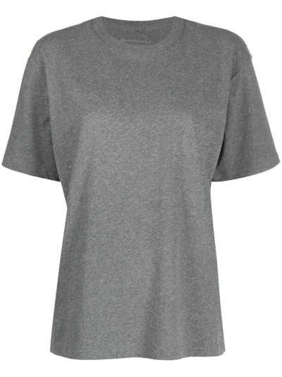 Shop Alexander Wang Glitter-effect Jersey T-shirt In Grey