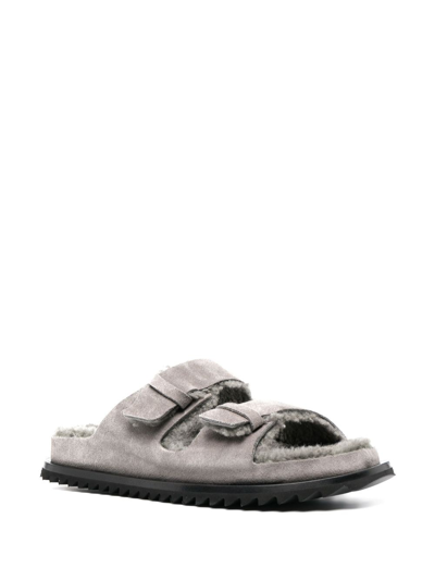 Shop Officine Creative Introspectus 003 Suede Sandals In Grey