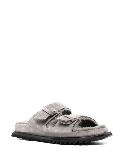 Officine Creative Introspectus 003 Suede Sandals In Grey