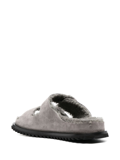 Shop Officine Creative Introspectus 003 Suede Sandals In Grey