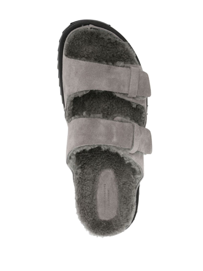 Shop Officine Creative Introspectus 003 Suede Sandals In Grey