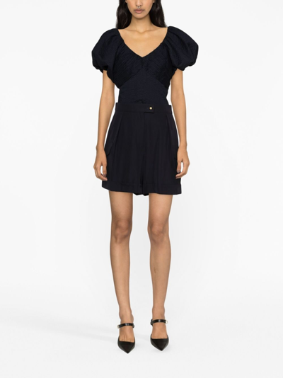 Alexander Mcqueen High-waisted Cargo Shorts In Blue