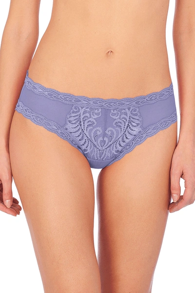 Shop Natori Feathers Hipster Panty In Coastal Blue