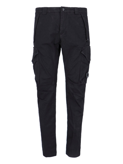 Shop C.p. Company 'lens' Cargo Pants In Black  