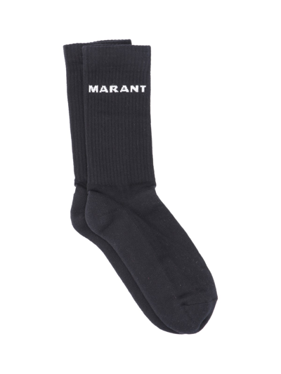 Shop Isabel Marant 'dawi' Socks In Black  