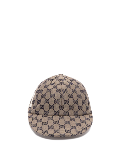 Shop Gucci `original Gg` Soft Baseball Hat In Beige